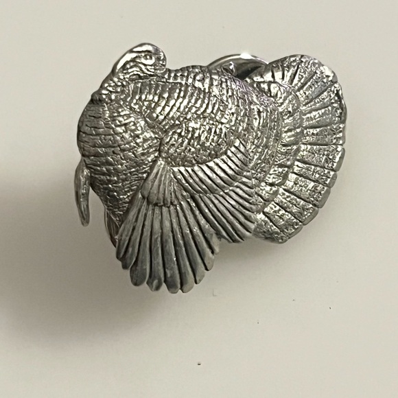 GG Harris 1992 Fine Pewter Turkey Brooch 328 Pin - Picture 2 of 10